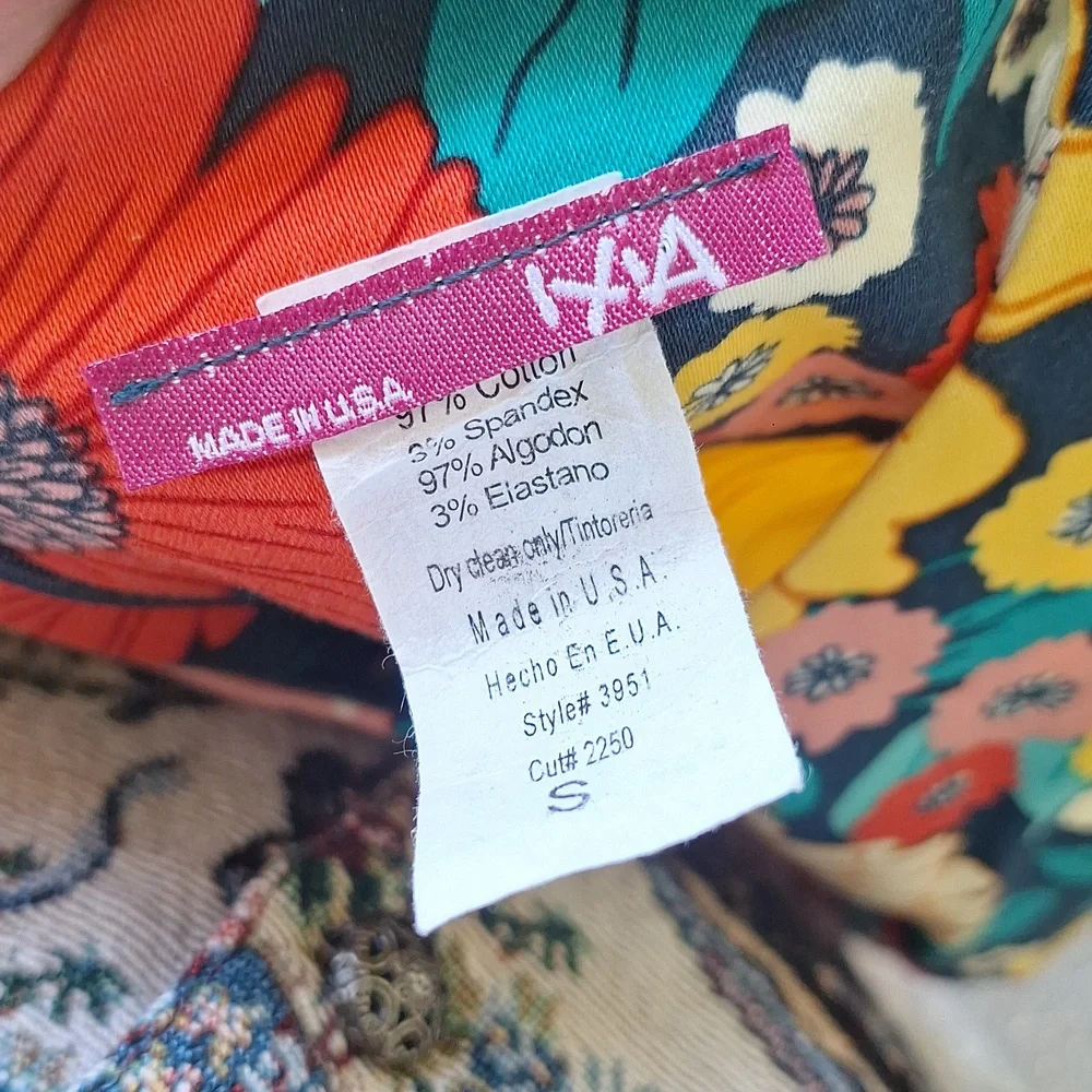 Modcloth Ixia 60's Colorful Floral Dress Size Small Made In USA Retro - Picture 2 of 10